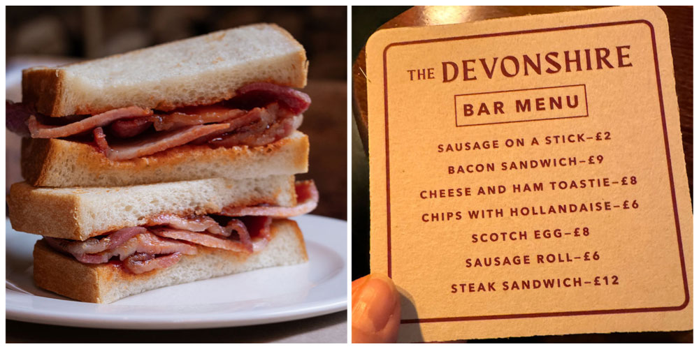 The Devonshire is doing bar food now AND it's opened the roof terrace