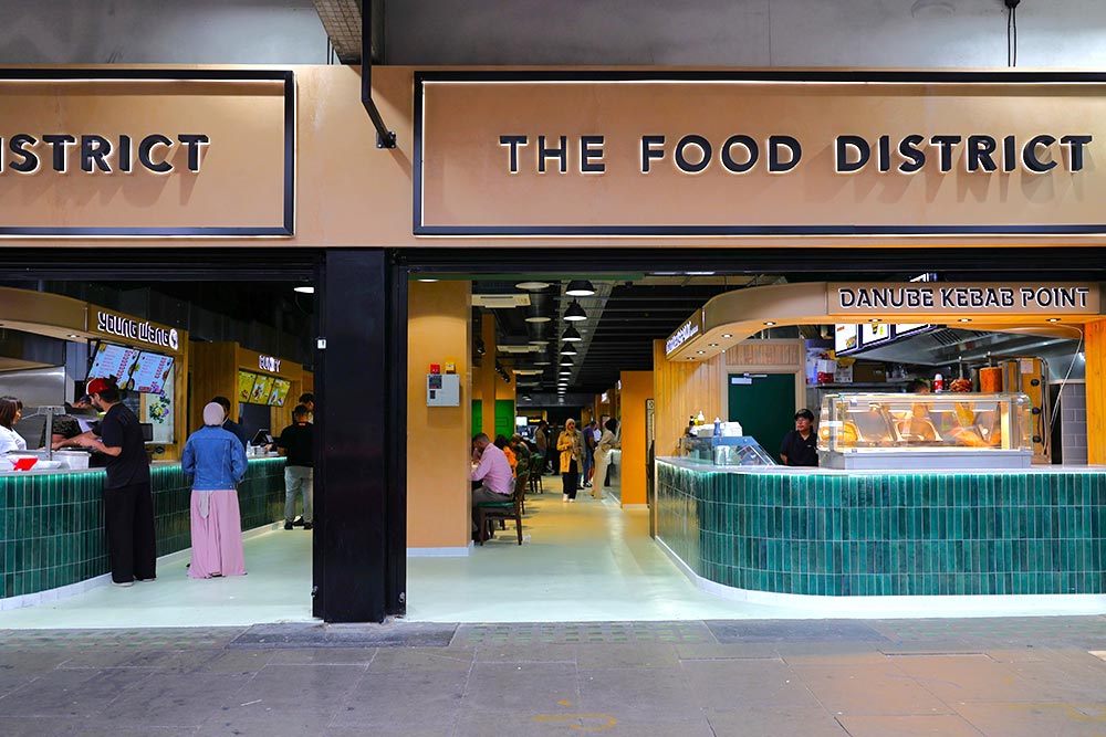 The Food District is a brand new food court with a global outlook on Edgware Road