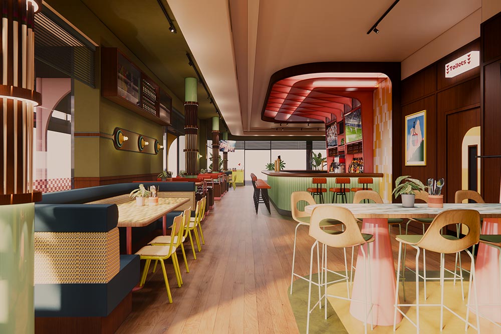Kerb Social Club is coming to Spitalfields with an American sports bar vibe