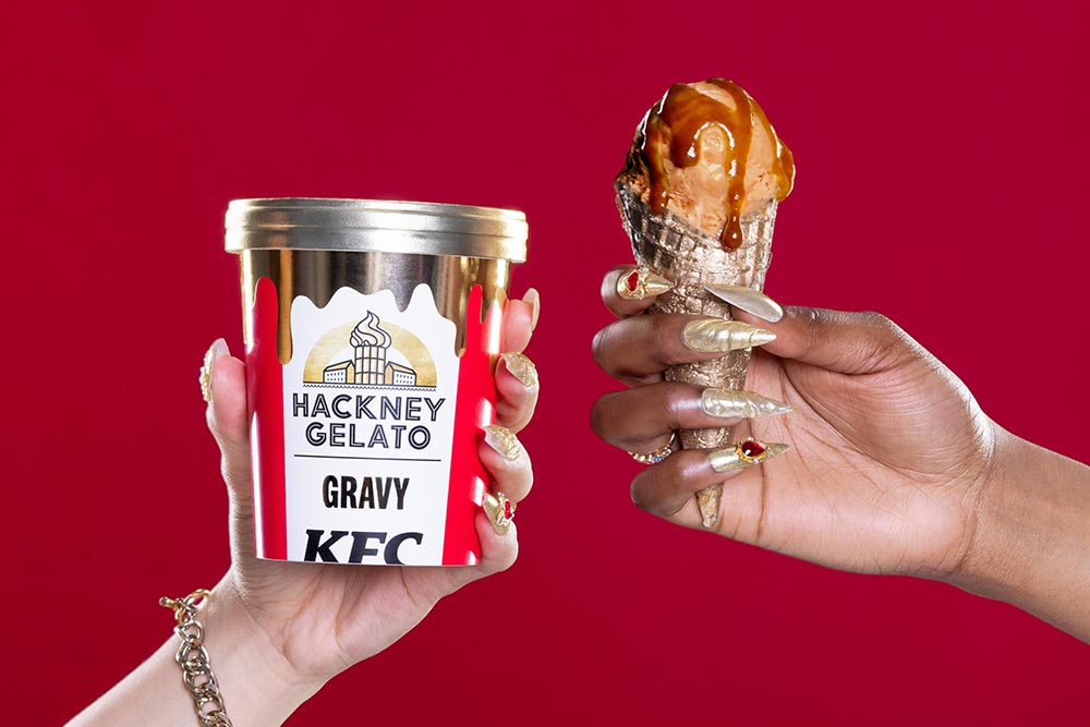 KFC's latest crazy idea is gravy-flavoured gelato (and yes, you can buy a tub)