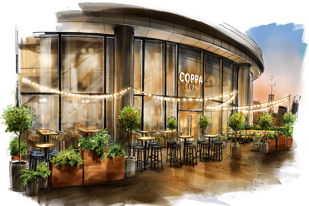 Coppa Club comes to London bridge, with panaramic views across the river