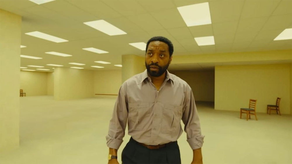 Chiwetel Ejiofor in the mind-bending Backrooms in cinemas this weekend.