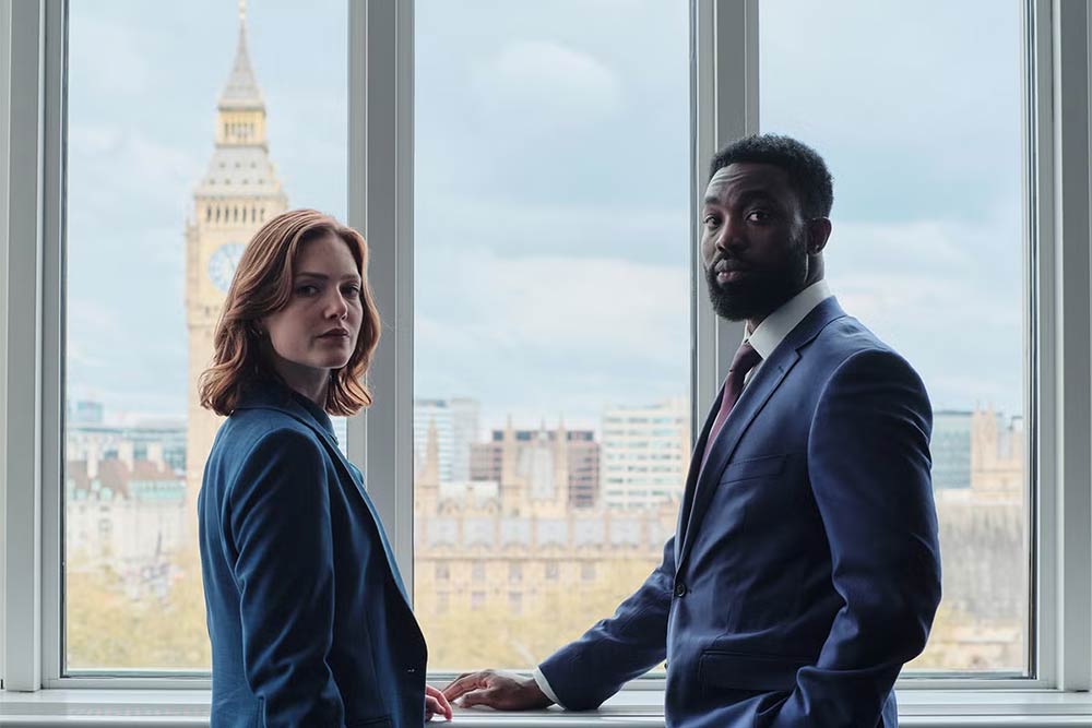 Holliday Grainger and Paapa Essiedu in The Capture, back for a new season on BBC.