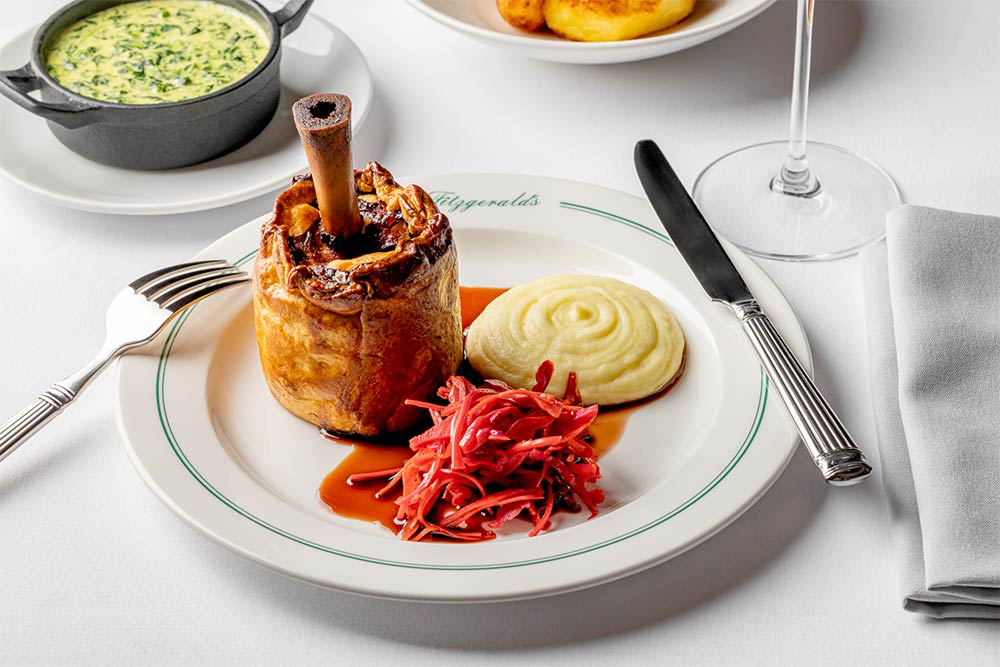 The Horsemen and Fitzgerald's is an Irish-American (and horse) inspired pub/restaurant 