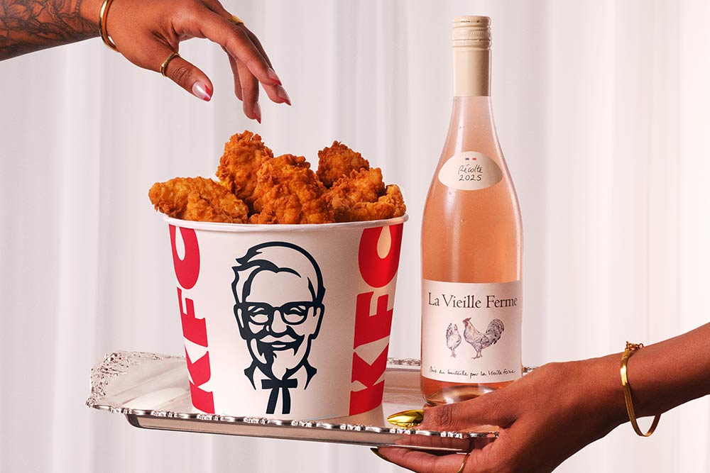KFC are teaming up with the Chicken Wine for a pop-up wine bar
