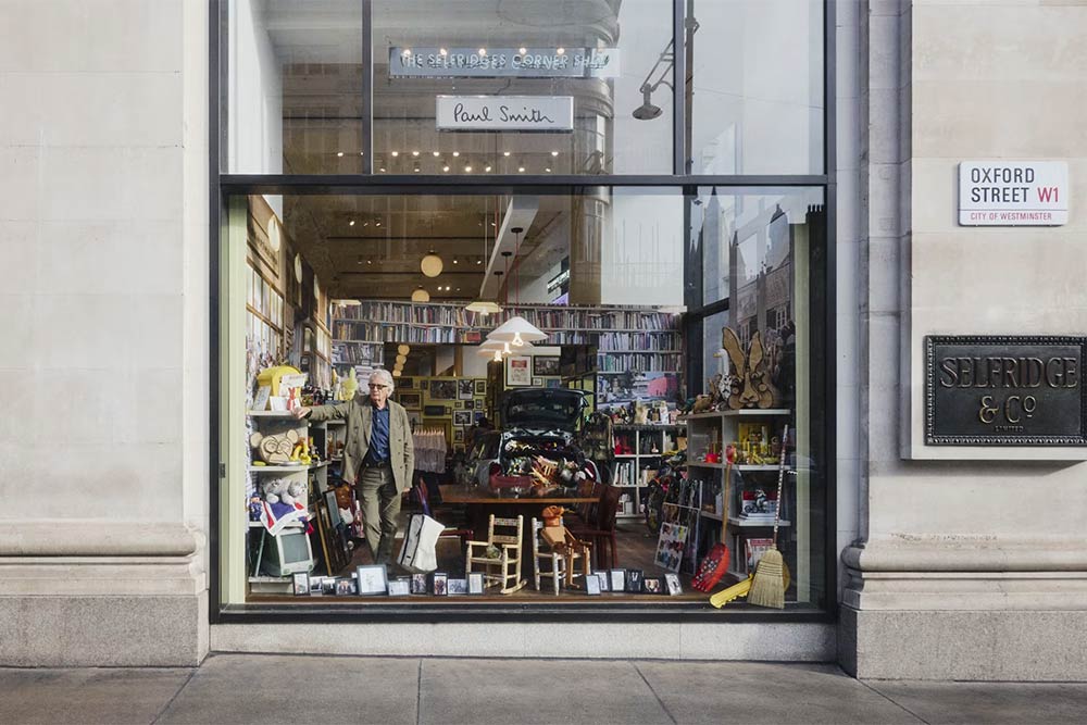 Selfridges are serving up afternoon tea inside Sir Paul Smith's office pop-up in their shop window