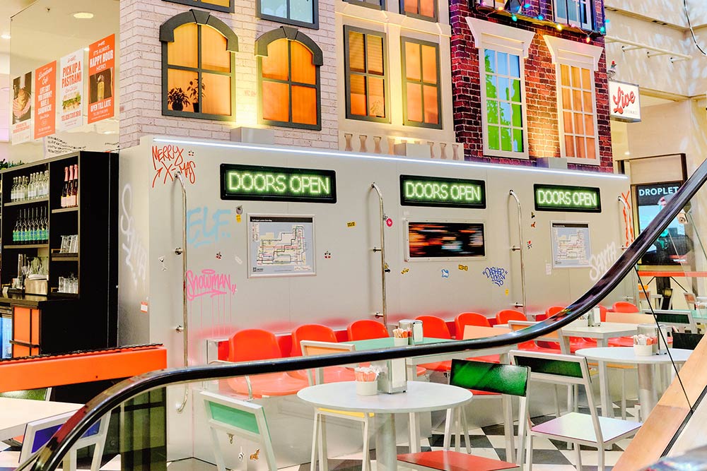 Selfridges celebrates cities for Christmas, with an NYC Downtown Cafe and E Pellicci collab for the Brass Rail