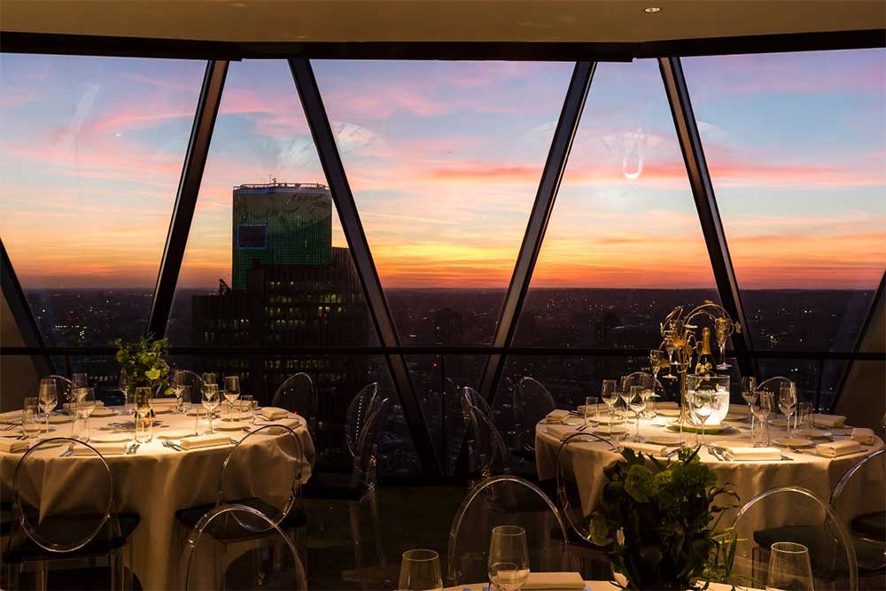 gherkin new year's eve london restaurants
