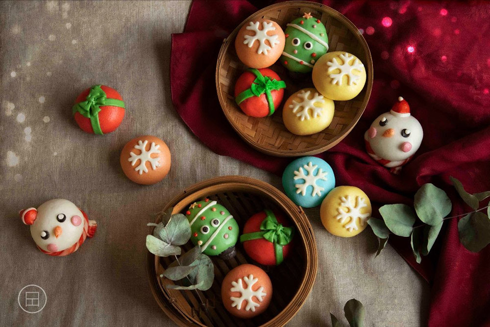 Christmas buns from Bun House
