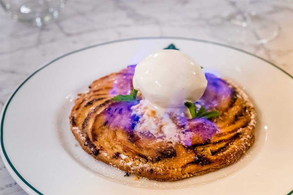 Apple tarte fine at the Ivy Cafes and Brasseries