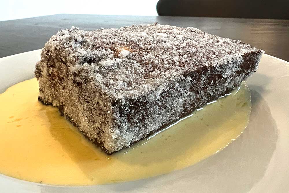 Cafe Cecilia bread and butter pudding