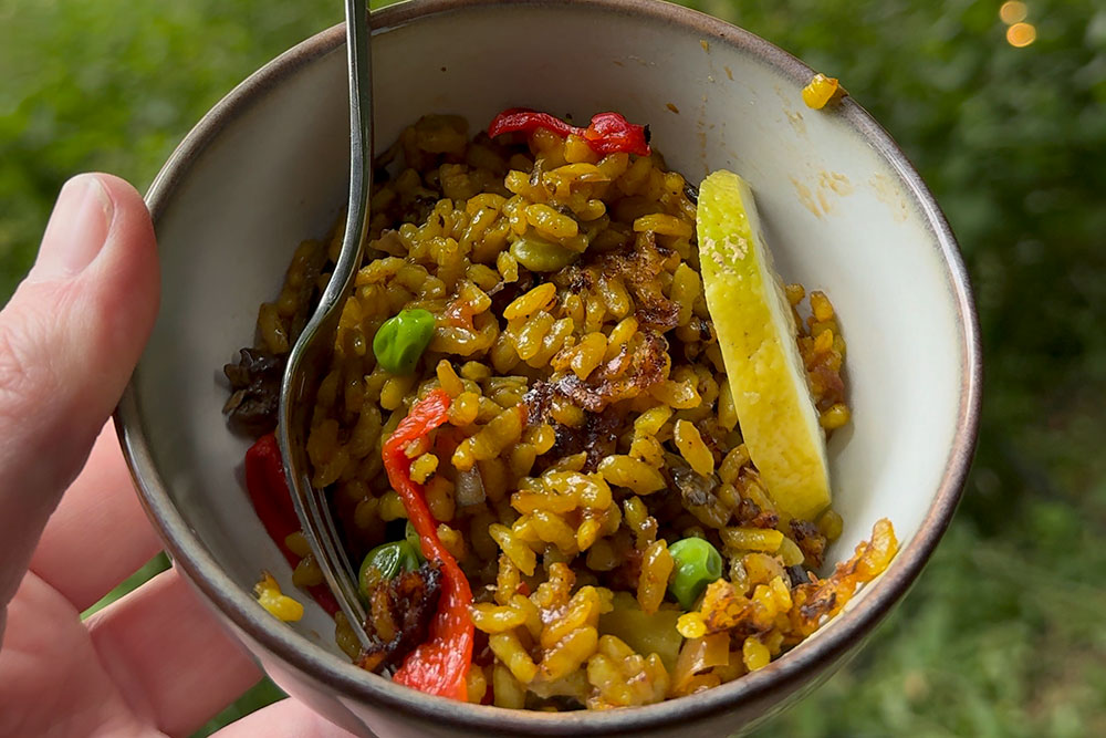 paella at chelsea flower show