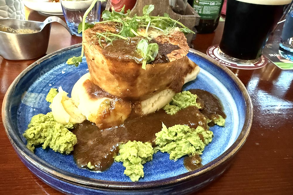 Donnelly’s (Galway, Ireland) - Chicken, bacon, wild garlic and white wine sauce pie