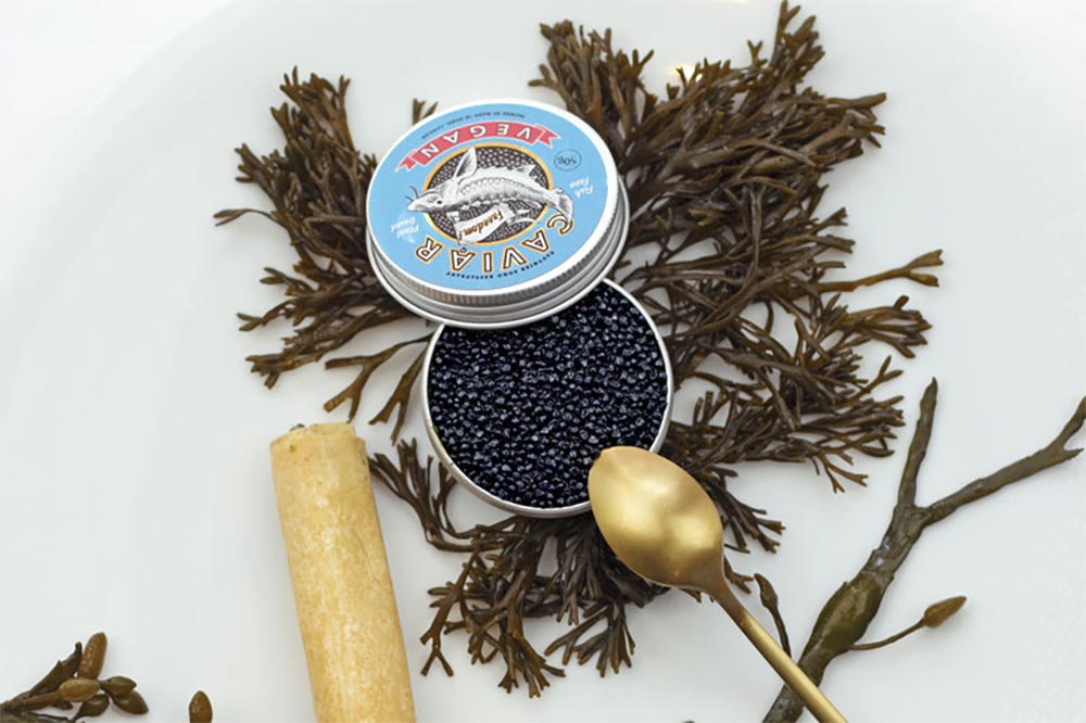 Vegan caviar at Gauthier Soho