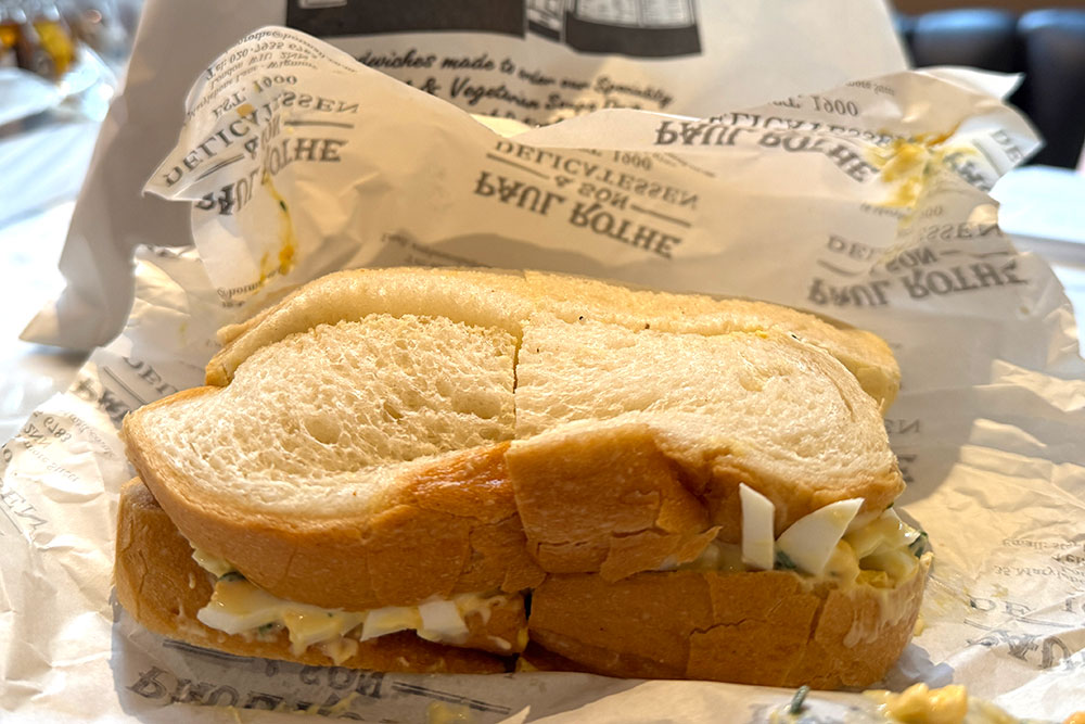 egg salad at Paul Rothe & Sons