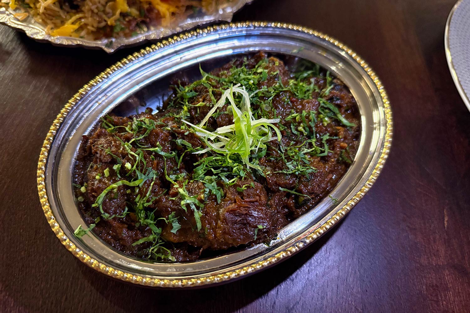 Oudh 1722: masala confit goat