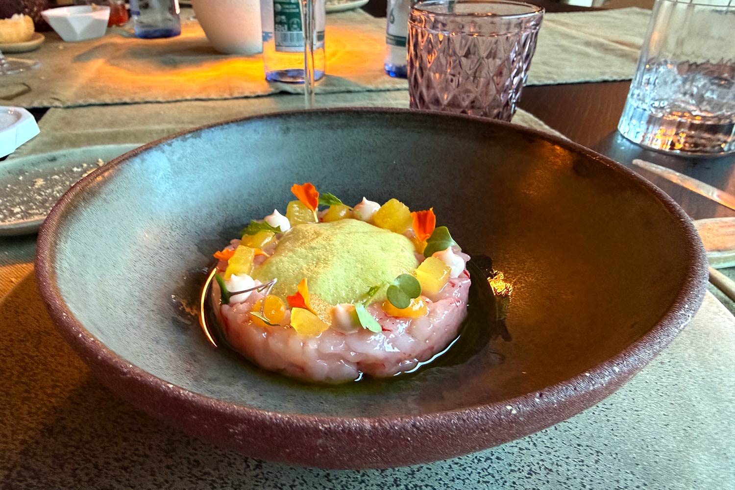 Vermell at Son Vell (Menorca) - Carabinero prawn cocktail