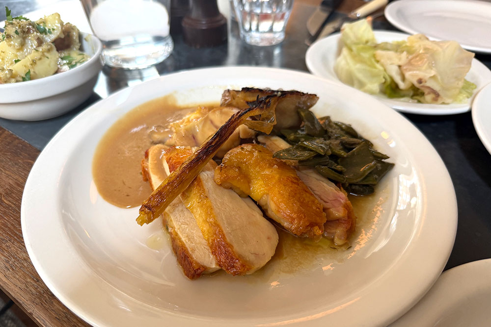 chicken dish at the hart
