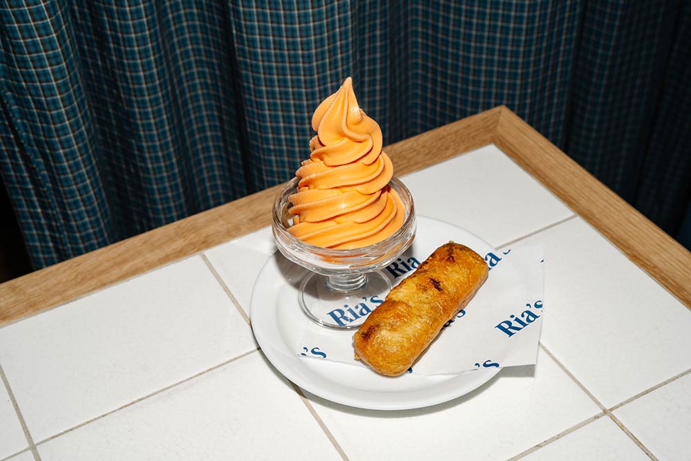 The Irn Bru ice cream at Ria's