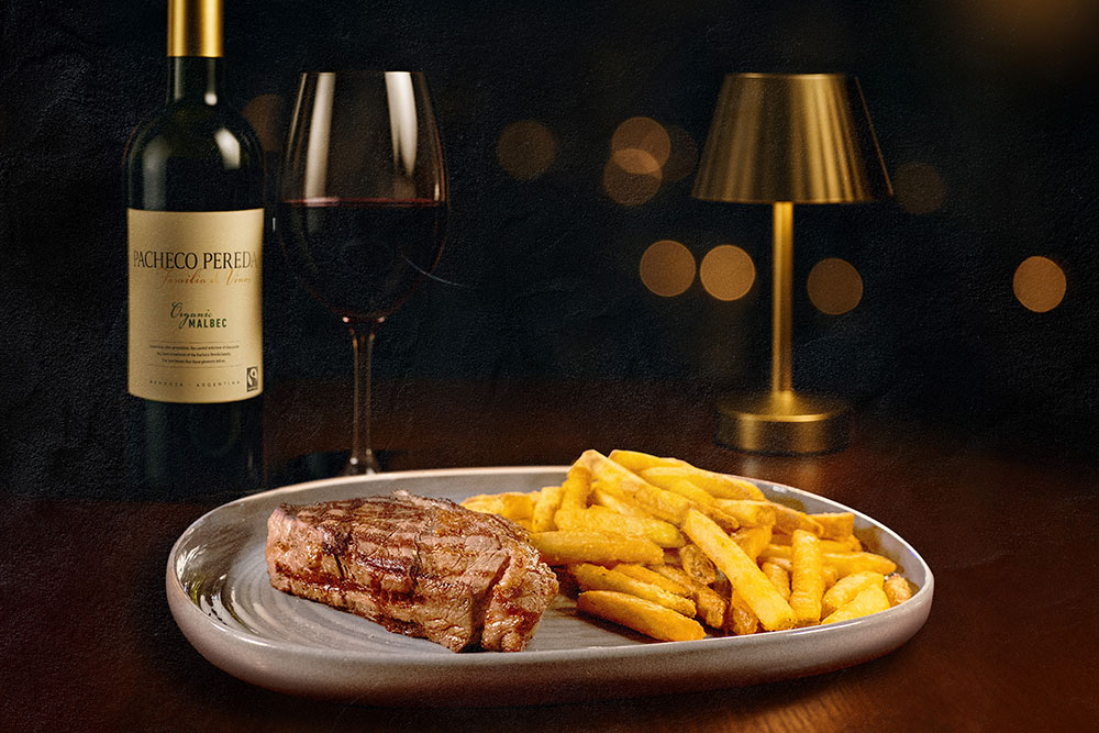 Get the steak, frites and malbec offer at Heliot Steak House for just £19 at the weekend