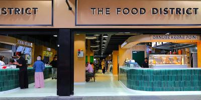 The Food District is a food court with a global outlook on Edgware Rioad