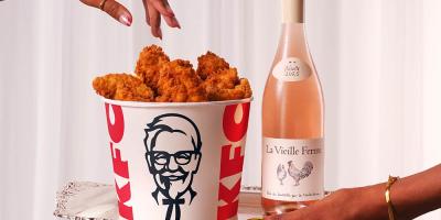 KFC are teaming up with La Vieille Ferme for a pop-up wine bar