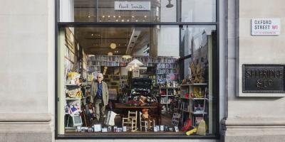 Selfridges are serving up afternoon tea inside Sir Paul Smith's office pop-up in their shop window