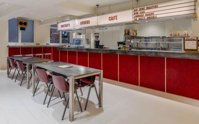 Doctor's Orders is Dr. Martens' new in-store cafe in Soho, serving Dusty Knuckle toasties and Luminary Bakery cakes