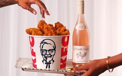 KFC are teaming up with La Vieille Ferme for a pop-up wine bar