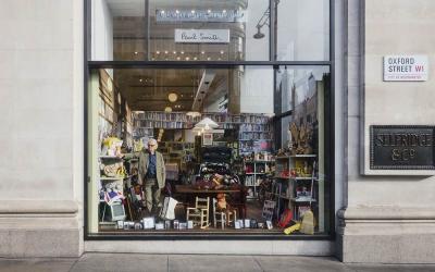 Selfridges are serving up afternoon tea inside Sir Paul Smith's office pop-up in their shop window