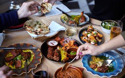 Enjoy bottomless dhal and naan when dining at Cinnamon Kitchen Battersea